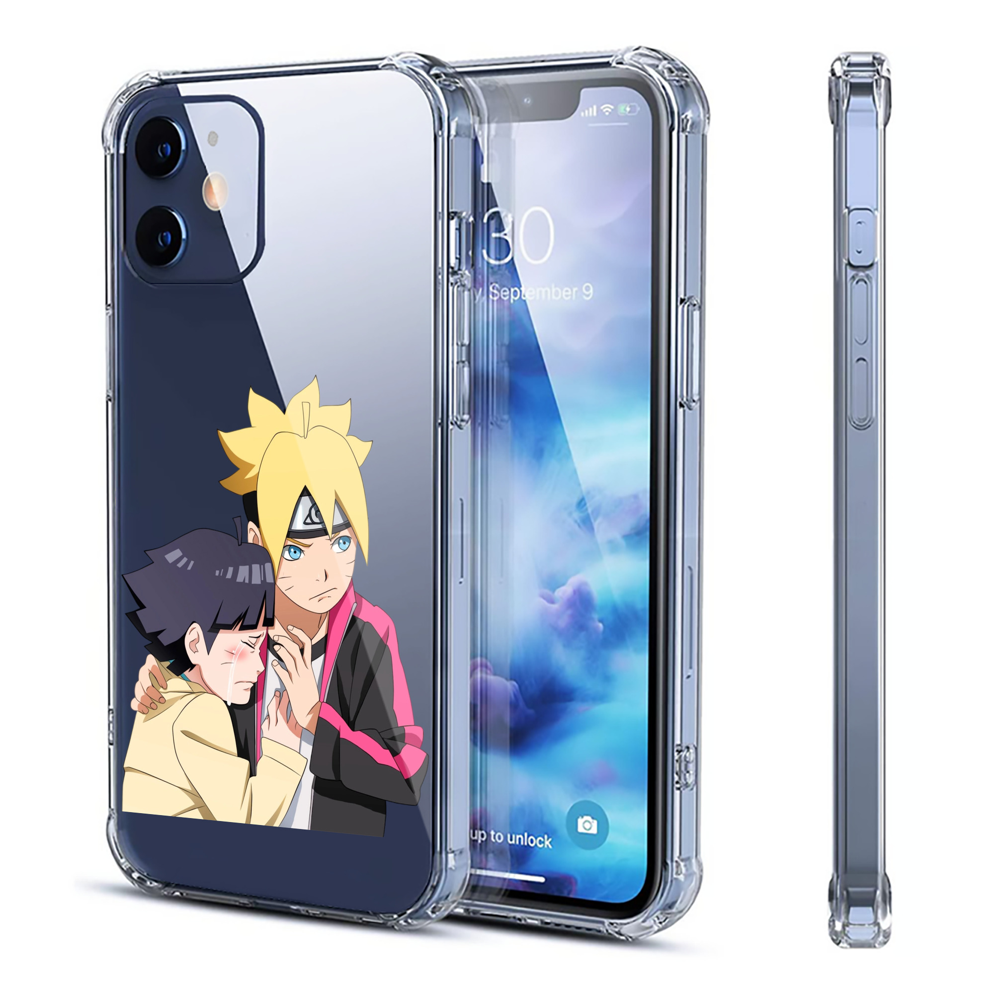 （画像用） NARUTO -ナルト- うずまき ボルト Uzumaki Boruto 【iPhone 12シリーズ対応】透明スマホケース（クリアソフトケース）